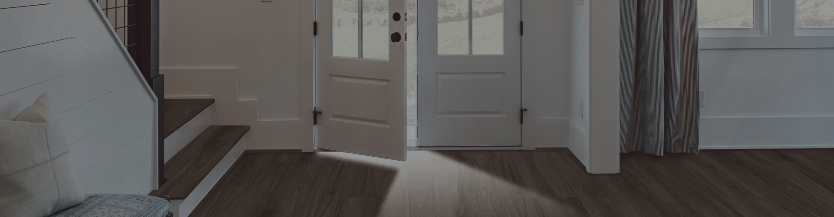 wood flooring in entryway