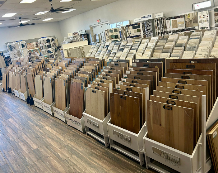 wood flooring displays at Flooring Options by Carpet One in Sarasota, FL